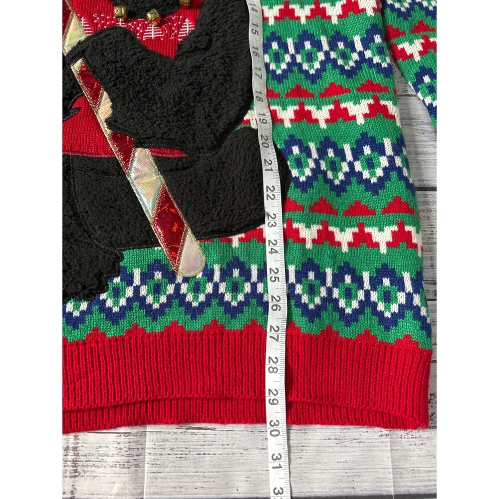Holiday Time Gorilla Ugly Christmas Sweater Men Red Green Fair Isle XL - Picture 5 of 6